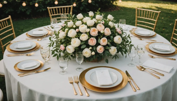 decoration table ronde mariage