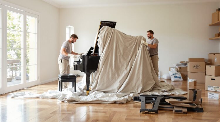 peut on coucher un piano pour le transporter
