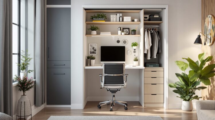 aménager un placard en bureau