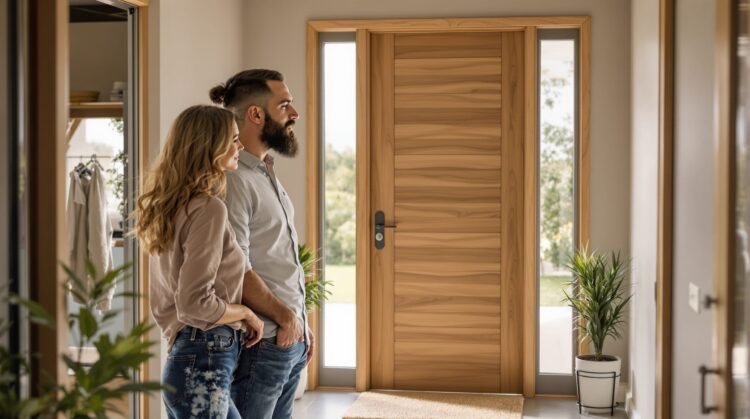 porte d'entrée bois