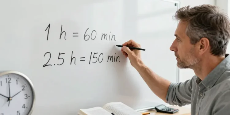 convertir heure en minute